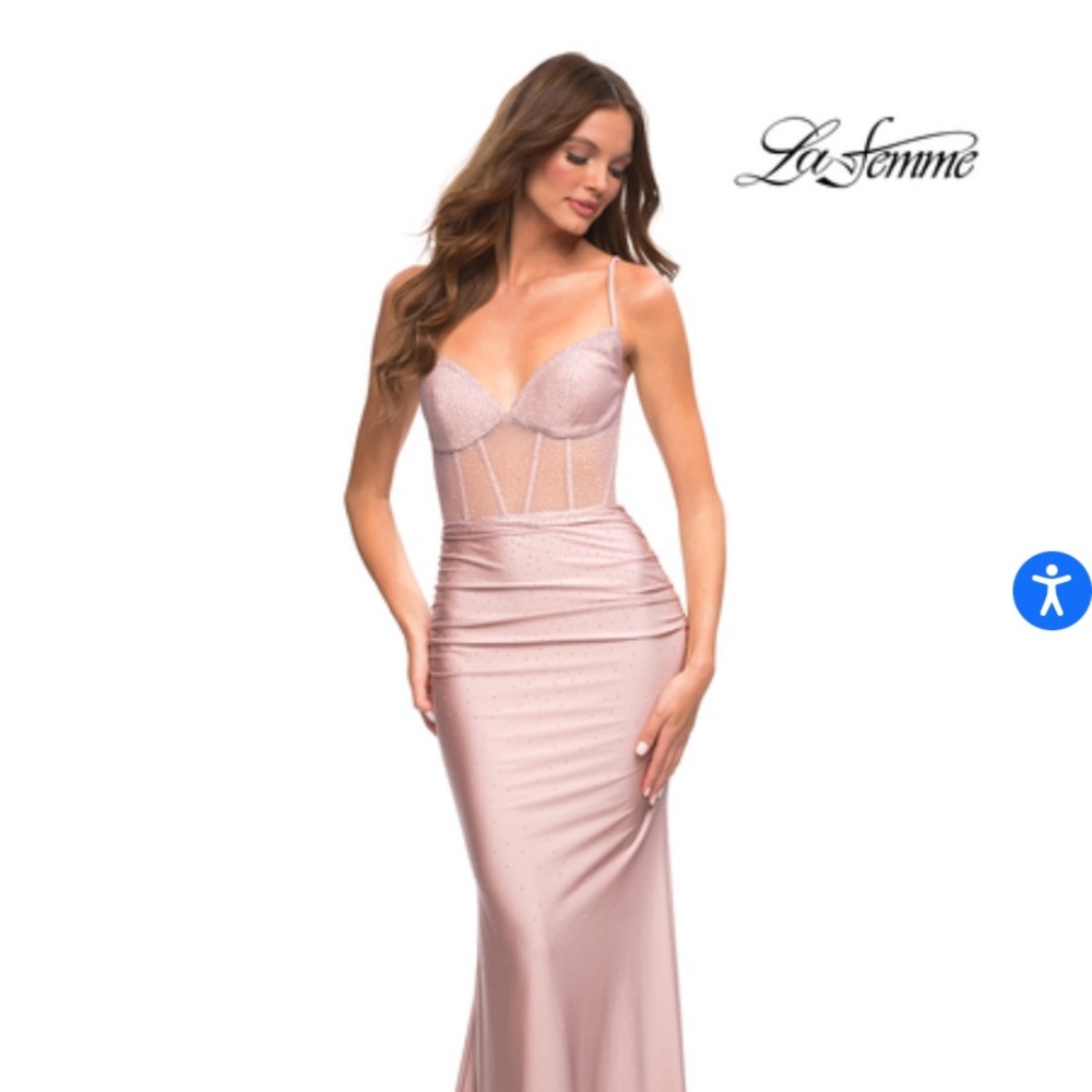 La Femme Dress Style # 30477 Mauve